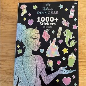 Disney Princess Sticker Book - Black, Blue, Pink, Green